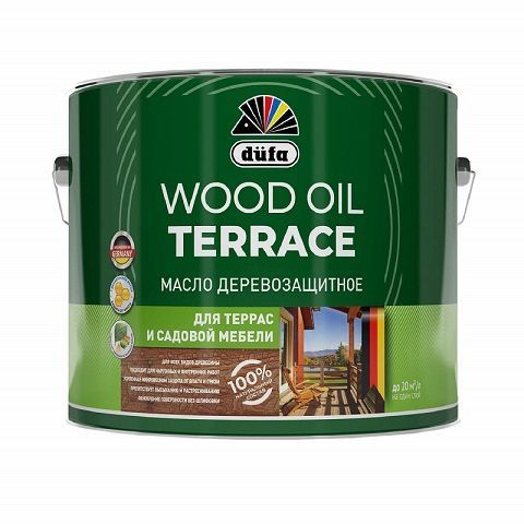 Масло для террас доски бесцветное 1,9л Oil Wood Terrace Dufa