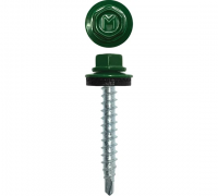 Саморез кровельный RAL6005 4,8х35 дерево 200шт зеленый мох Daxmer