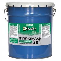 Грунт эмаль по ржавчине 3в1 шоколадная 20кг глянец Вит Color
