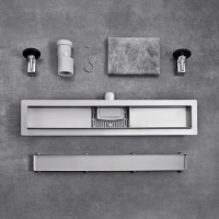 Трап линейный 50  80х700 горизонтальный нерж РМС