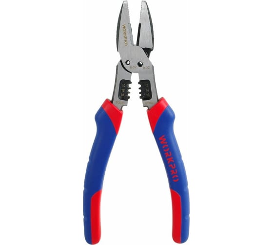 Плоскогубцы 200мм комбинированные губки прямые Workpro---