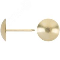 Гвозди мебельные 10,5х10-16мм 50шт латунь