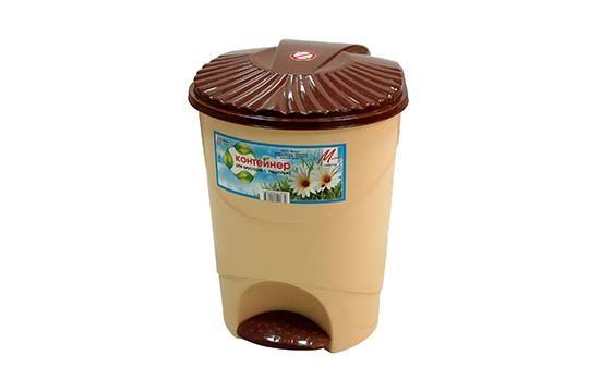 Контейнер для мусора 12л с педалью Милих