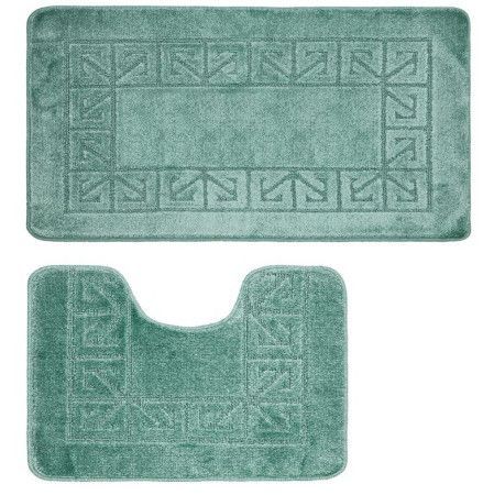 Коврик в ванную двойной  50х80 40х50 бирюзовый BANYOLIN CLASSIC----