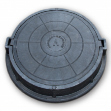 Люк полимер  760х 90мм легкий круглый черный 5тонн