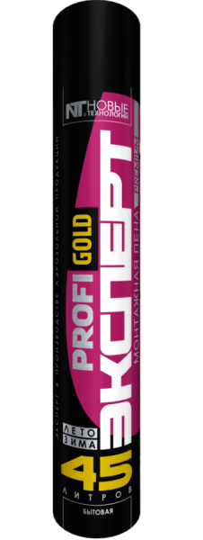 Пена монтажная 45л всесезонная  750мл Эксперт