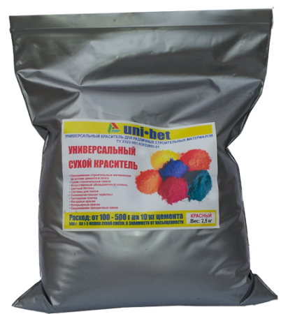 Краситель сухой 0,5кг черный Uni-bet