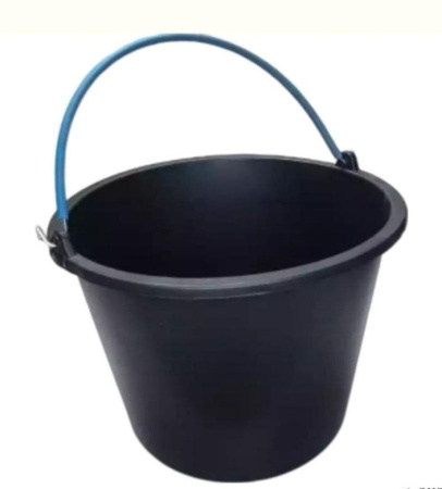 Ведро строительное резинопластик усиленное 20л с цветной ручкой