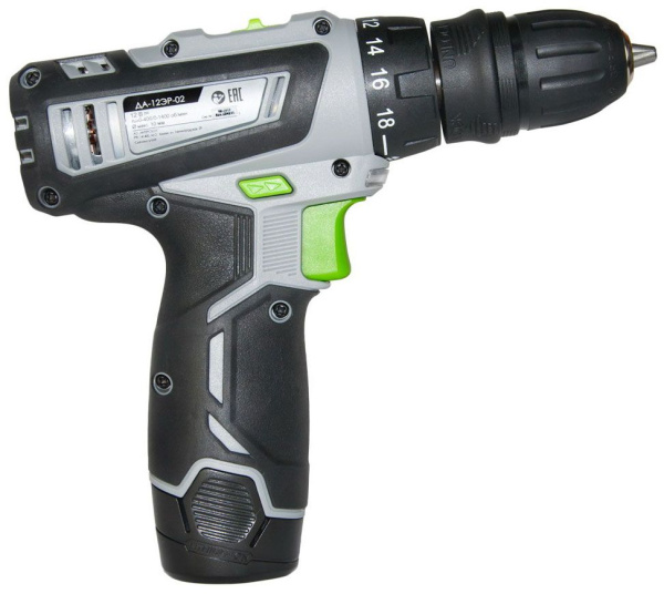 Дрель аккумуляторная 12,0V 10мм Li-ion 2,0Aх2 кейс ДА-12ЭР-02 Интерскол(18)----