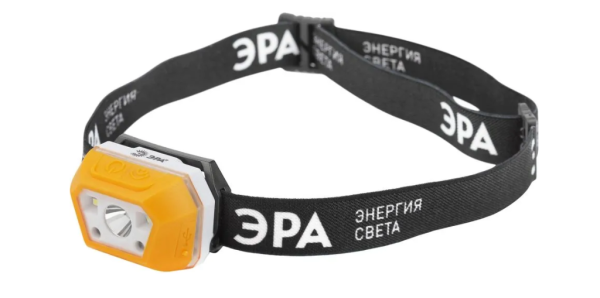 Фонарь налобный 400Lm 0,9Ah IP40 обрезин./сенсорный GA-810 Эра
